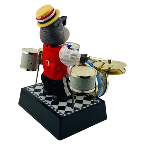 Musical Gorilla Rarity Master Anchor Drum Alarm Clock Early 1980s Helicon w/Box - Picture 2 of 10